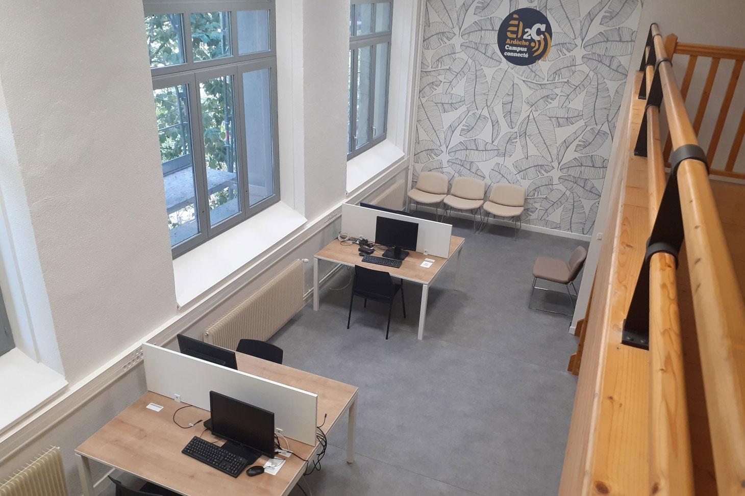 Les locaux de l'un des campus du réseau "Ardèche campus connecté".