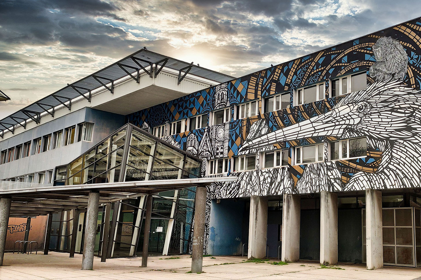 Le bâtiment de l'Institut de la communication et des médias sur le site d'Echirolles.